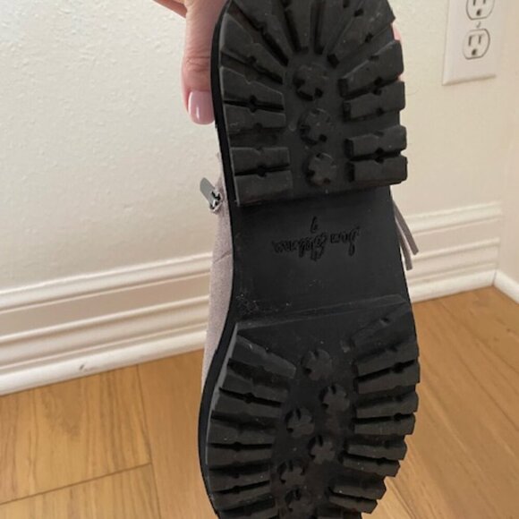 NWOT Sam Edelman Grey Suede Fringe Tilden Boots Size 7 - Picture 5 of 6